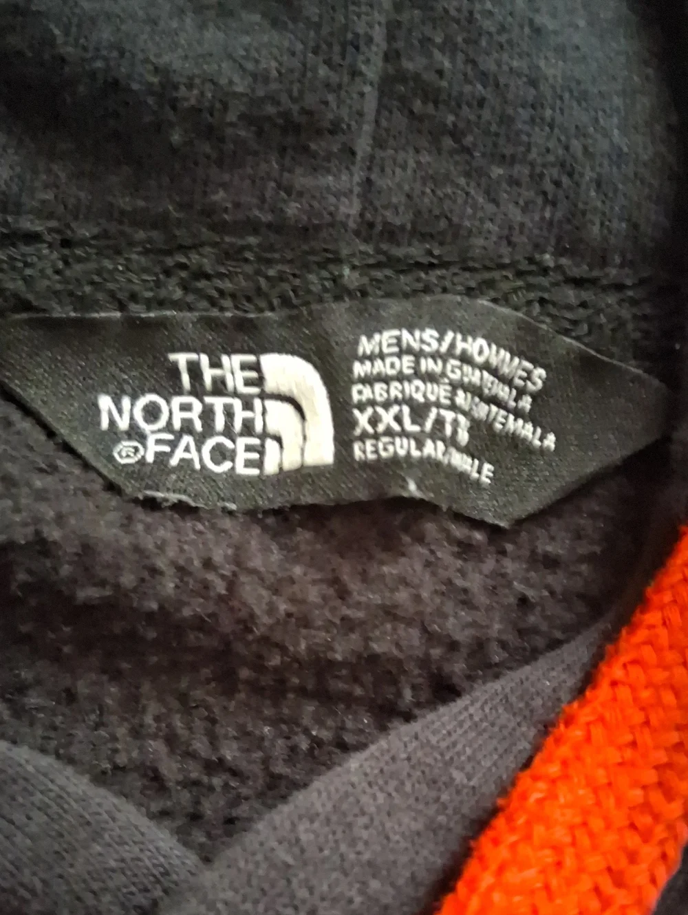 The North Face Men's Black Hoodie with Multicolor Logo XXL
